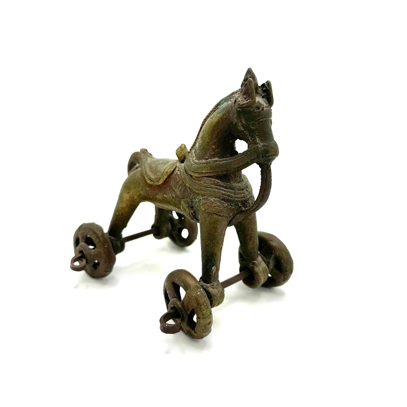 Vintage Temple Horse Bronze Toy