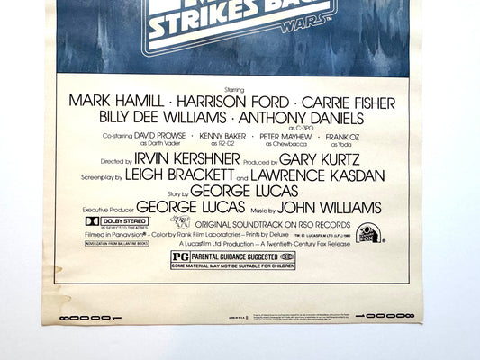 Original Star Wars Empire Strikes Back 1980 movie poster