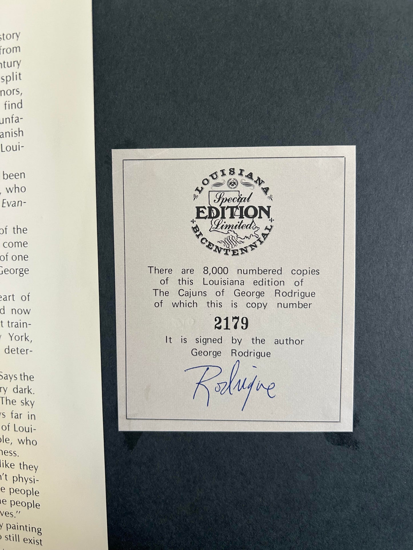 George Rodrigue - "The Cajuns" Signed